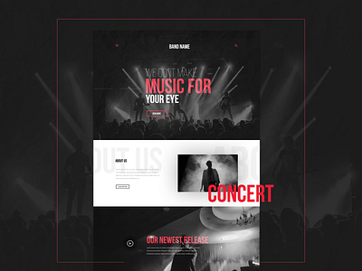 Band website ui concept template ui web