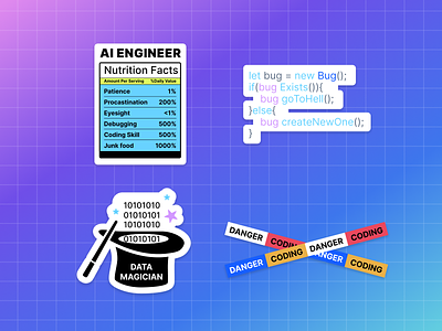 Stickers for AIEngineer/Database/Developer coding developer sticker