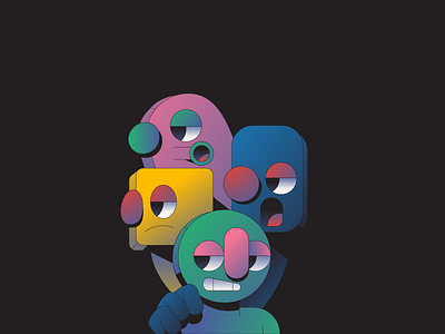 Yuck character character design geometric illustration illustrator shapes