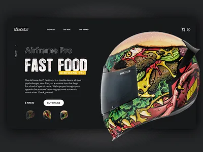 Airframe pro - FASTFOOD airframe airframe animation branding buy online design fastfood flat helmet illustration logo procreate type typography ux vector