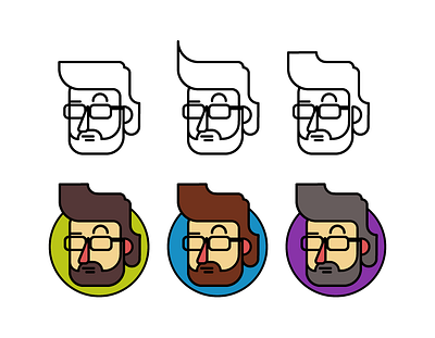 avatar icon studies illustrator