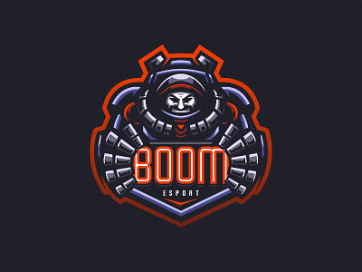 Boom E-Sport Logo branding esportlogo esports illustration logodesign logoesport mascot mascot character mascot design mascotlogo