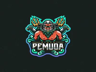 Diver Pemuda branding esportlogo gaming logo gaminglogo logo logodesign logoesport mascot mascot character mascotlogo