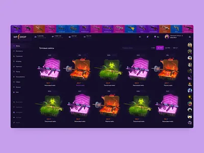 Csgo cases website clean design designer landing page minimal portfolio typography ui ux web