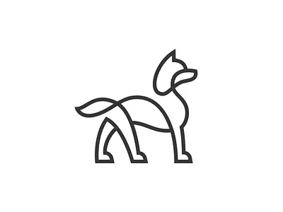 Monoline Dog animal animal logo branding dog dog icon dog logo husky identity illustration line linework logo mark minimal minimalism one line project symbol template vector