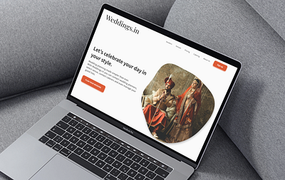 Wedding.in Home Page design figma mockup ui uidesign webdesign