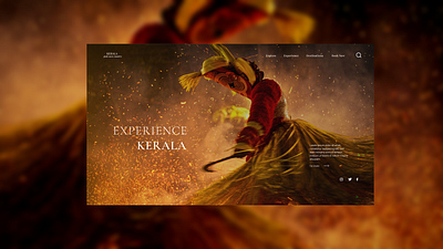 Kerala tourism Landing Page adobe photoshop adobe xd adobexd tourism tourisminindia travel agency travel app ui design user experience userinterface