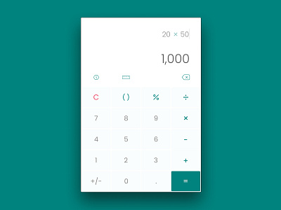 Calculator calculator ui clean ui dailyui dailyui 004 figma design flat ui