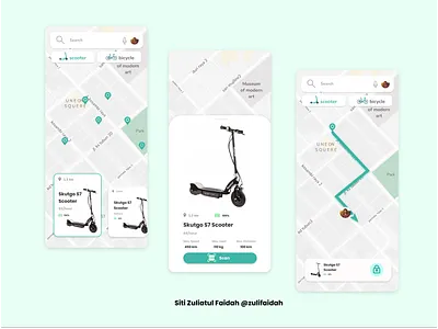 Go Scooter & Bike App andoid andoid app bike bycicle ios ios app design mobile mobile app mobile ui scooter