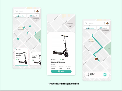 Go Scooter & Bike App andoid andoid app bike bycicle ios ios app design mobile mobile app mobile ui scooter