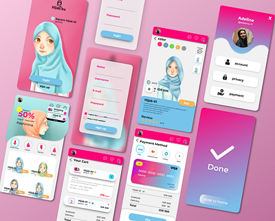 hijab store app adobe xd design hijab mobile app design store app ui