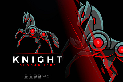 Mecha Robotic Horse Knight Logo Design animal animal art animal illustration animation branding cyber design futuristic graphic design horse illustration knight logo mecha motion graphics robot robotic ui unique vector