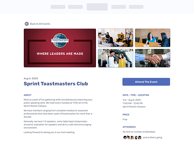 Event Listing 100daysofui dailyui design event listing productdesign ui ux web design