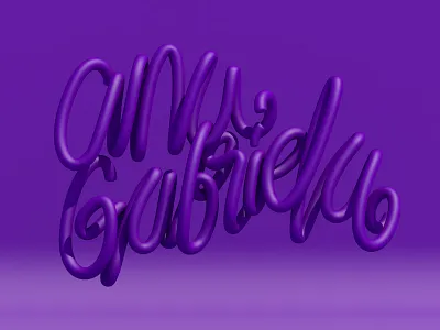 Ana Gabriela 3d 3d art erikdgmx lettering letters names purple type typo typography