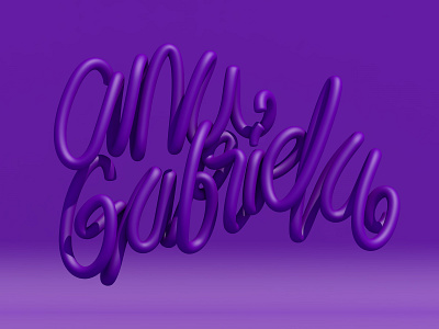 Ana Gabriela 3d 3d art erikdgmx lettering letters names purple type typo typography