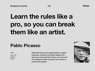 Quote - Pablo Picasso design agency design quote design quotes design tips inspirational quote inspirational quotes motivational quotes motivationalquote motivations pablo picasso principles quote design quoteoftheday ui ui design uiux uiux design ux