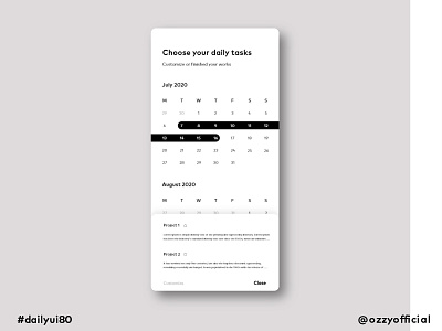 dailyui80 080 dailyui080 dailyuichallenge date picker