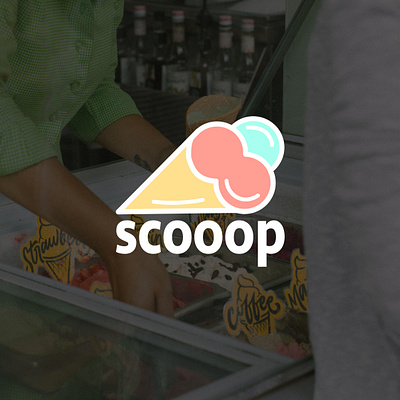 Daily Logo Challenge - Day 27 branding daily logo challenge day 27 dailylogo dailylogochallenge design ice cream brand ice cream logo icecream logo logochallenge logodesign logodesigner logos scooop logo vector