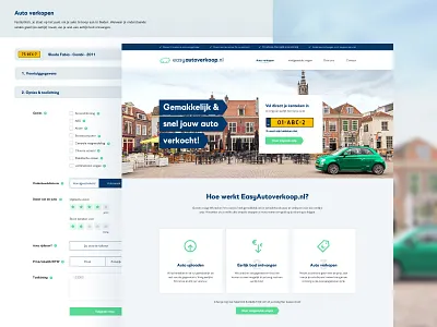 EasyAutoverkoop - Car Selling Company branding car cars design homepage interface startup ui ui design ux ux design website