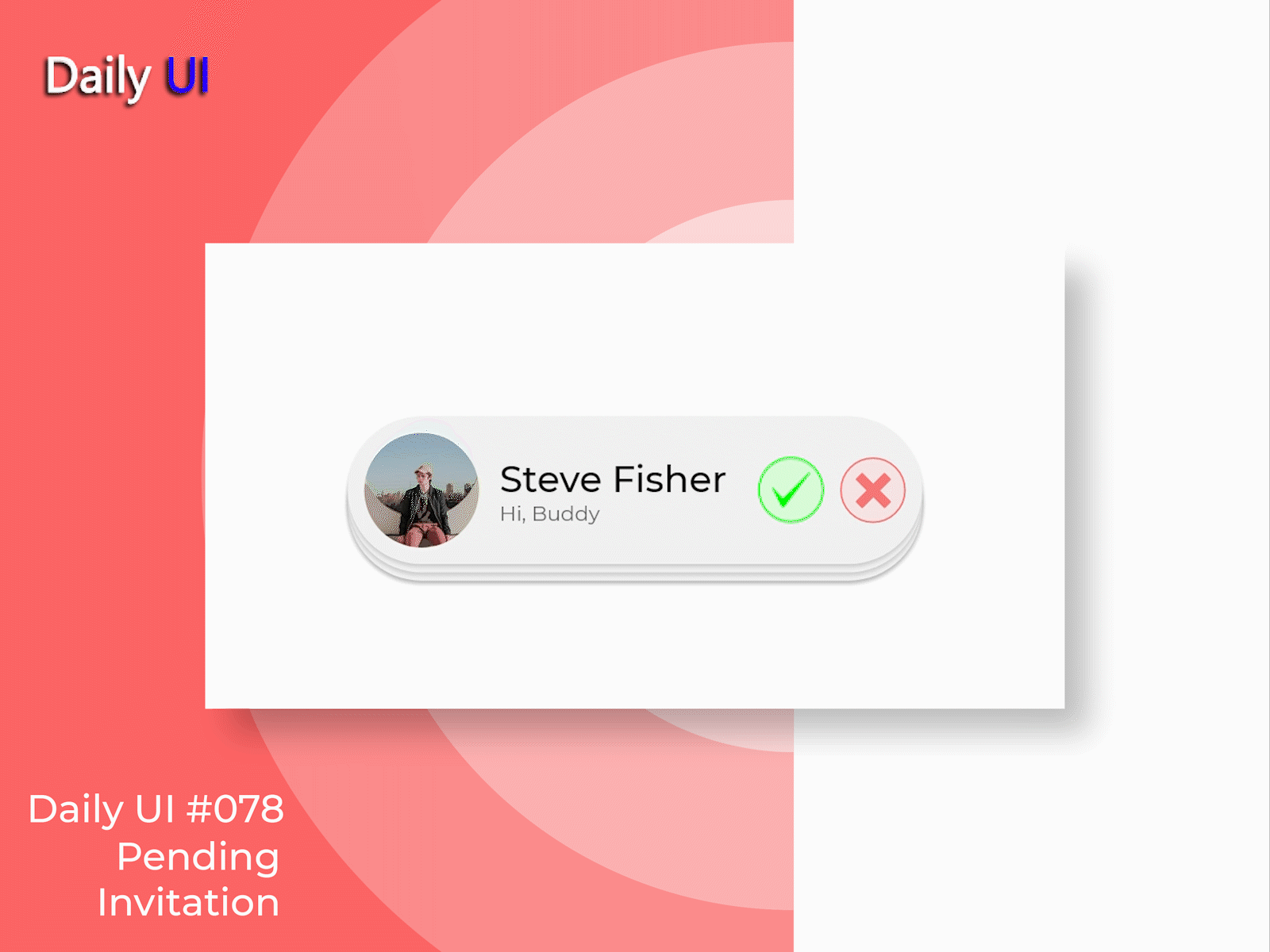 Daily UI #078 | Pending Invitation 078 app daily daily 100 challenge daily ui dailyui design pending invitation ui uidesign ux web