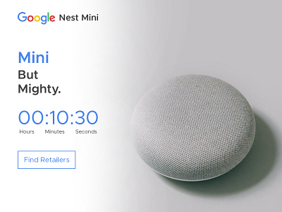 Daily UI - Countdown Timer branding countdown countdowntimer dailyui google google home google mini illustration logo material design minimal ui ux web