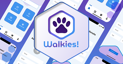 Walkies! - A Dog Walking App Case Study app design minimal ux