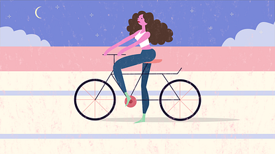 Night ride editorial editorial art editorial illustration flat flat illustration geometry graphicdesign illustraion simple vector