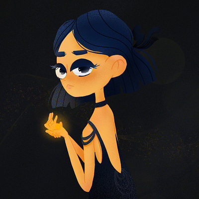 catch your light characterdesign digitalart illustration light night procreate