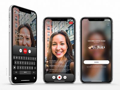 Live Stream adobe adobexd adobexdchallenge andreaeppy app challenge design iphone iphone11 livestream streaming ui uidesign web xd
