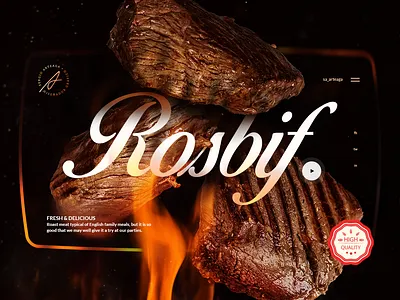 Rosbif food food illustration graphic design inspiration interaction interface landing restaurant rosbif template uidesign uiux web website