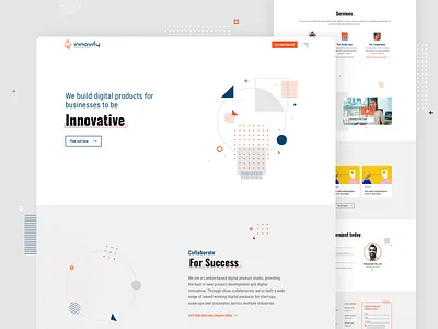 Innovify Website UI/UX design icon design iconography illustration product development agency ui ui design uiuxdesign user experience design user interface design ux ux design website design