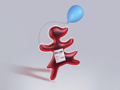 Give Life. Give Blood. 3d art illustration