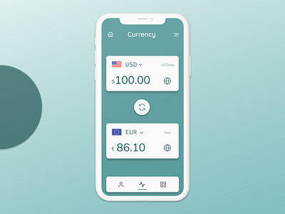 DailyUi 004 - Currency Calculator concept currency dailyui figma figmadesign minimal ui