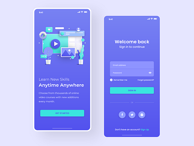 Sign In Screen adobe adobe illustrator adobe xd adobexd app design ios ios app login screen mobile app mobile app design mobile design mobile ui sign in splash screen typography ui ui ux ui design ux design