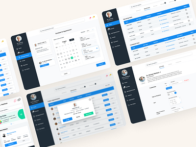 Medical Patient Management System appointments calendar dashboard doctor health medical medical app medical care patient patients scheduling ui ux website