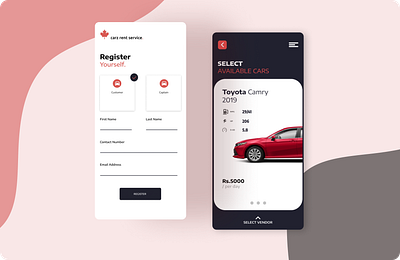 CarRent UI app app design car design figma flutter mobile ui online simple clean interface startup ui ux
