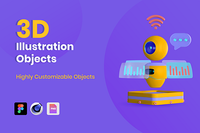 3D Illustration Objects 3d branding design graphic design icon icons illustration ui ux