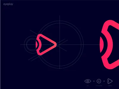 Eyeplay Brand Identity board brand brand identity branding design elegant eyes games hightech icon iconic logo interactive logotype mark play play button tech tech company technology video videogame