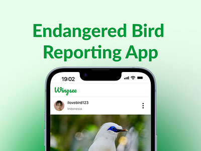 Endangered Bird Reporting App mobileapp ui ux