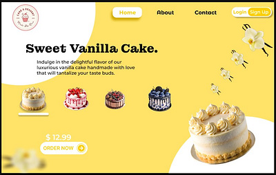 Sweet Cake Store 3d animation branding motion graphics ui