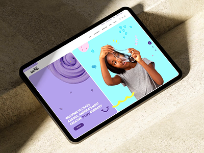Crazy Aarons Web branding colorful design fun kind motion site toy ui web