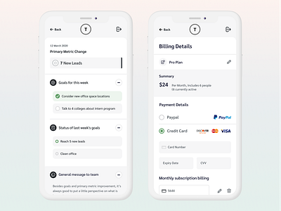 Project Management Mobile App. card ui clean creative mobile app development modern payment app payment form payment method payments paypal task flow task list task manager webdesign