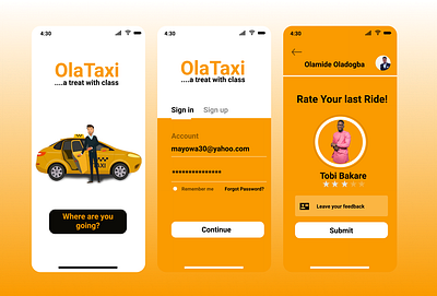 OlaTaxi andriodapp design illustraion logo mobile mobile app mobile design navigation sleek taxi taxi app taxi booking app taxi driver transport travel travel app ui ux ui design ux web