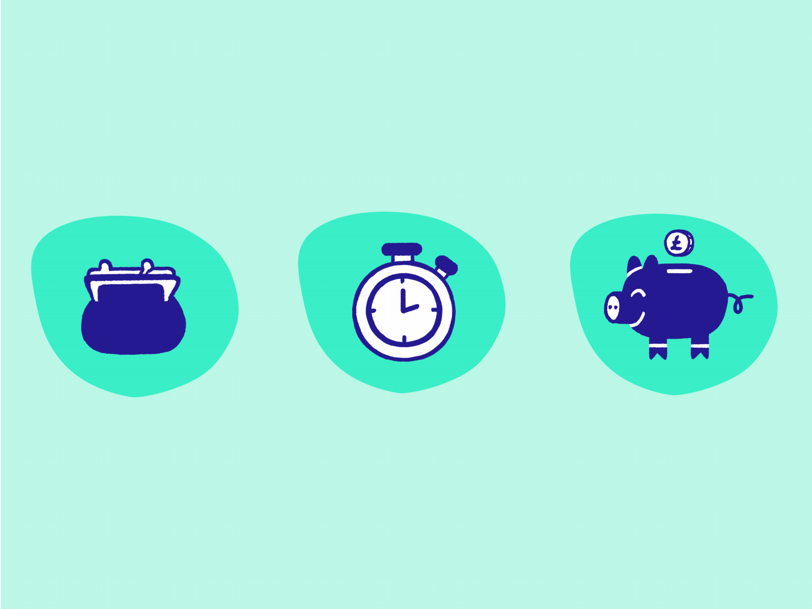 Motion icons series - energy animation energy gif icon icon design money saving motion icon piggybank purse stop watch totallymoney