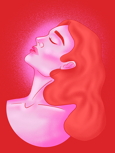 Pink & Red 2020 graphic design illustration portrait procreate