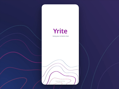 Yrite App Contacts List Interaction android animation app cards color colorful contacts design gestures interaction interface ios list mobile swipe ui ux