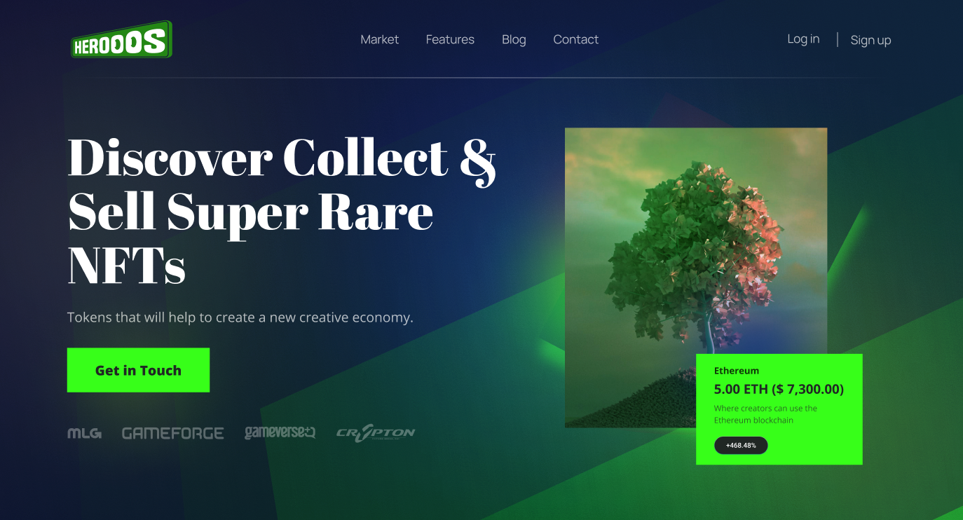 NFT website Hero/Header section, Freebie blockchain crypto landing page landingpage metaverse nft ui webdesign website