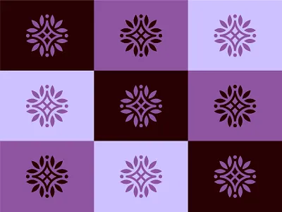 Logo Pattern floral geometric logo logodesign logotype pattern purple seamlesspattern vector