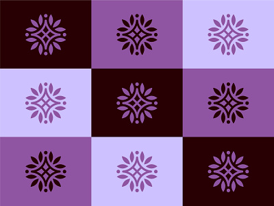 Logo Pattern floral geometric logo logodesign logotype pattern purple seamlesspattern vector