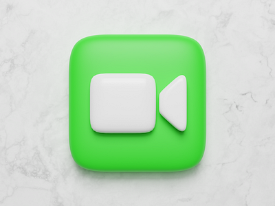 Big Sur - Facetime 3d app apple blender design facetime icon ios lighting low poly mac render ui